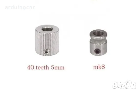 Зъбни колела за задвижване на екструдер на 3D принтер 40 зъбa MK7 MK8 Extruder Gear printer, снимка 1