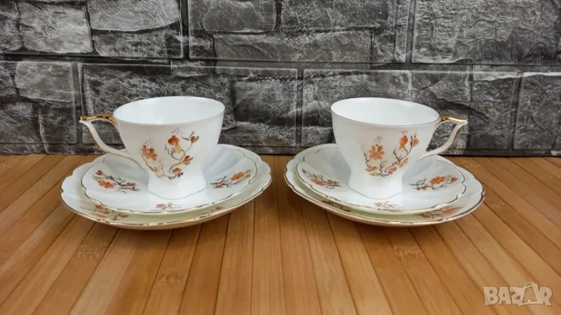 Две чаши за кафе с положна и десертначинийки - Jiesia, Литва, снимка 1