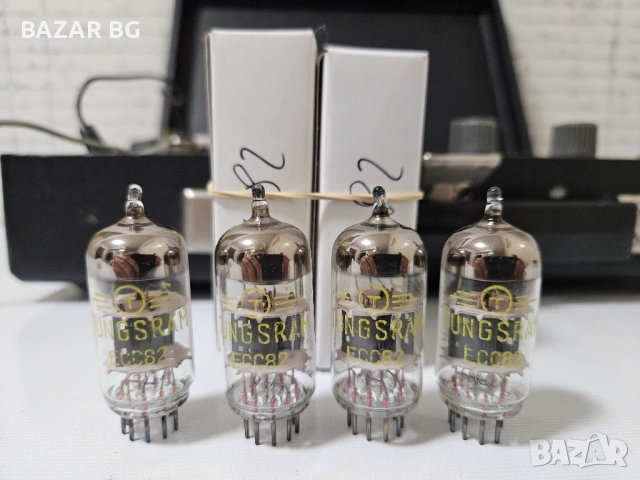 TUNGSRAM ECC82 – 4 бр., чисто нови и мачнати.