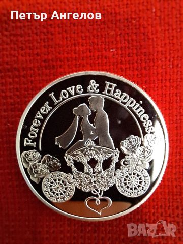 Позлатена монета за Любов, Здраве и Щастие, снимка 1 - Нумизматика и бонистика - 45871523