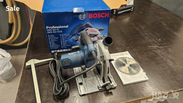 Ръчен циркуляр Bosch GKS 55+ GCE Professional 0601682100, снимка 2 - Други инструменти - 45062995