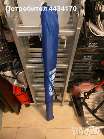 Спешно! Нов плажен чадър Bails – Оранжев/Син – Неупотребяван, снимка 2 - Други - 53309788