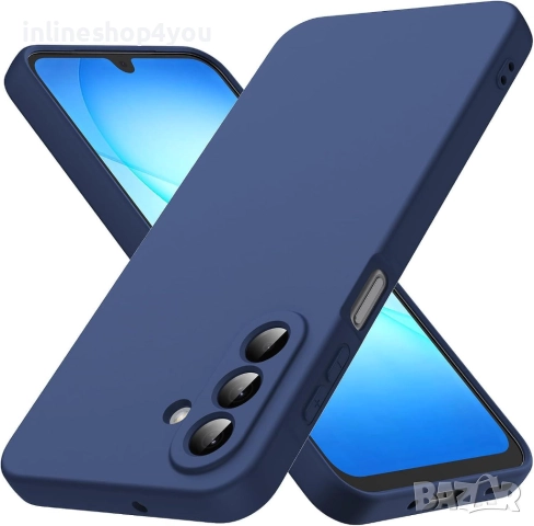 Матов Силиконов Кейс за Samsung Galaxy A17 - Тъмно син, снимка 2 - Калъфи, кейсове - 51703498