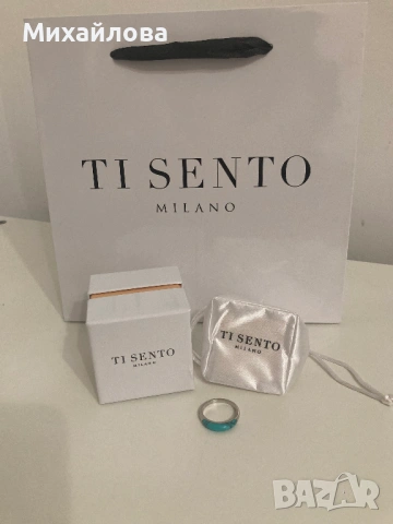 Италиански сребърен пръстен Ti Sento, размер 62, нов, снимка 10 - Пръстени - 54020594