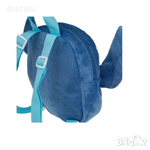 Детска плюшена раница, За деца, Stitch, Синя , снимка 3 - Раници - 53287079