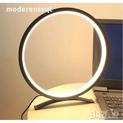 Настолна LED ринг нощна лампа с 3 нюанса на осветяване, снимка 2 - Други - 51964029