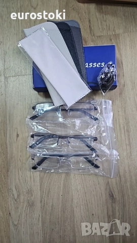 Hubeye 3 бр. Очила за четене с половин рамка за мъже и жени, метална рамка, пружинни панти, блокиран, снимка 9 - Слънчеви и диоптрични очила - 51458543