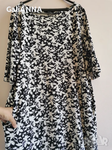 СТРАХОТНА ЕФЕКТНА И ЕЛЕГАНТНА РОКЛЯ 3XL-4XL, снимка 3 - Рокли - 50926998