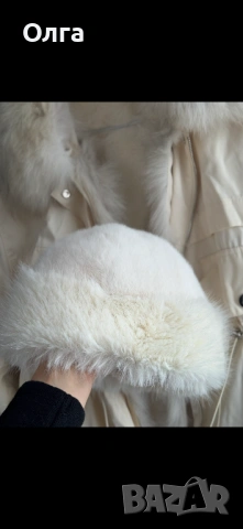 козина от сребърна лисица и писетс, снимка 2 - Чанти - 53653965