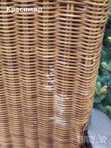 Трапезни столове, 2 бр, естествен ратан, снимка 4 - Градински мебели, декорация  - 50086526