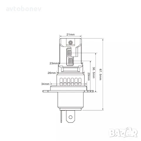 LED крушки M-TECH SMART PREMIUM H4-12V-6000K-Canbus,к-т/2 бр./, снимка 5 - Аксесоари и консумативи - 47352550