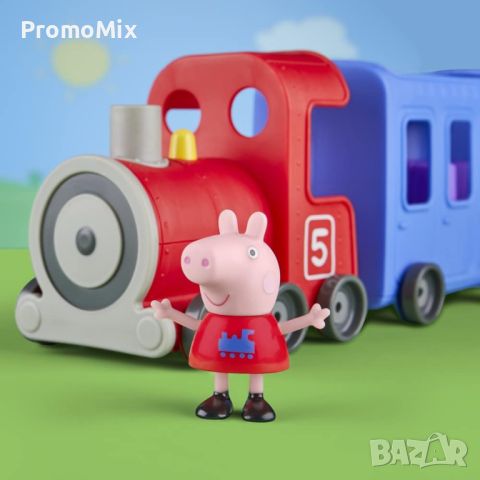 Влака на зайчетата Hasbro F3630FF2 Peppa Pig Miss Rabbit Детско влакче с Пепа Пиг и Мис Заек играчка, снимка 1 - Влакчета, самолети, хеликоптери - 46745941