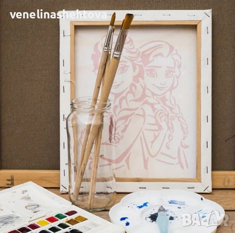 4 броя Елза и Ана шаблон стенсил за декорация на торта скрапбукинг текстил дърво , снимка 5 - Други - 52596696