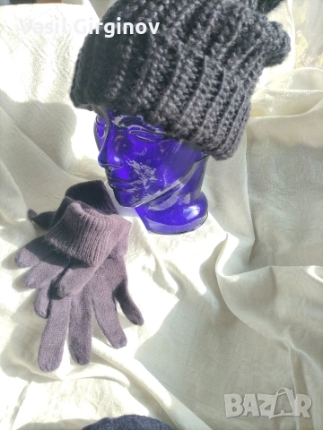 Топла зимна шапка и ръкавици 