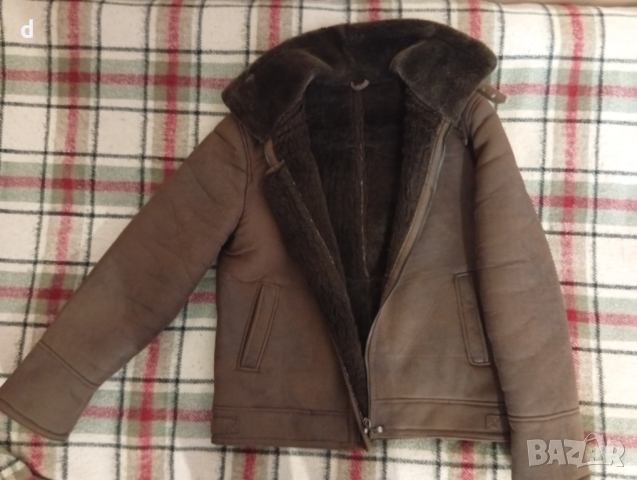 Кожено яке набук, снимка 3 - Якета - 53537721