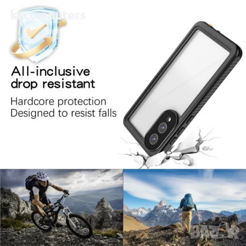 Samsung Galaxy S25 Edge REDPEPPER Водоустойчив / Удароустойчив Калъф + Скрийн Протектор – Черен, IP6, снимка 3 - Калъфи, кейсове - 51426767