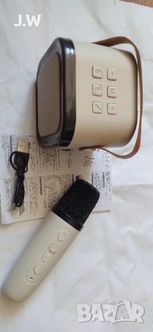 Преносим Bluetooth караоке високоговорител K12 с безжичен микрофон, снимка 5 - Bluetooth тонколони - 54225941