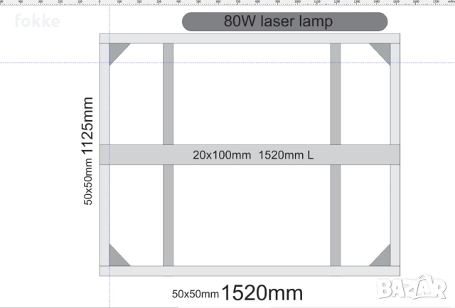 СО2 Лазер 80W Laser cuter, снимка 2 - Други машини и части - 52451333
