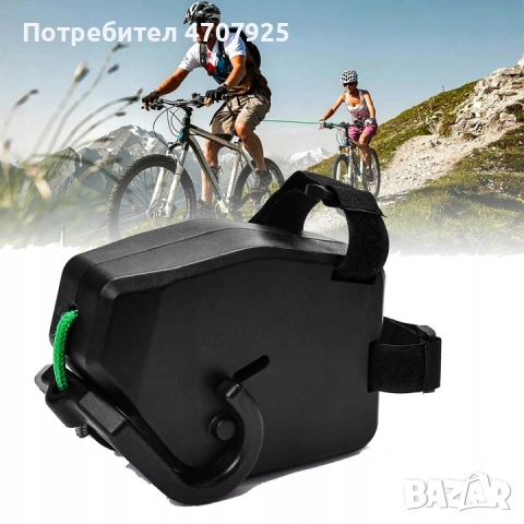 Система за теглене на велосипеди, 2.5м, черно/зелено, капацитет 200кг