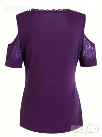 Лилава блуза, Нежна лилава блуза, Лилав топ, снимка 3 - Блузи с дълъг ръкав и пуловери - 49841420