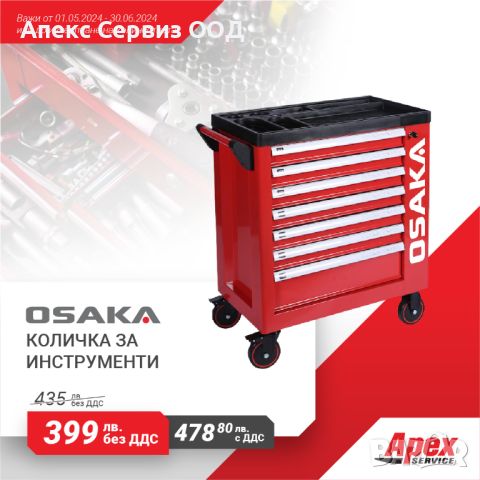 Количкa за инструменти OSAKA, снимка 1 - Други машини и части - 45551647