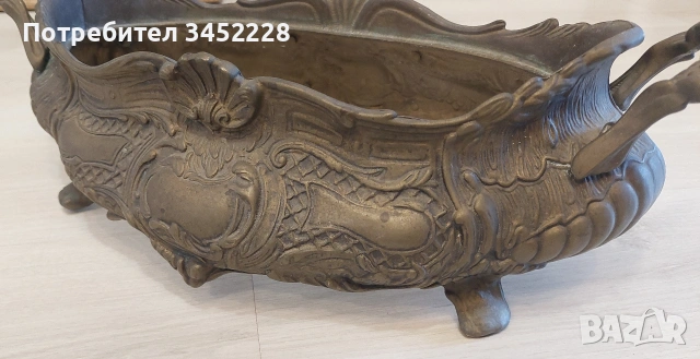 жардениера бронз масивна голяма за ценители , снимка 3 - Декорация за дома - 53836644