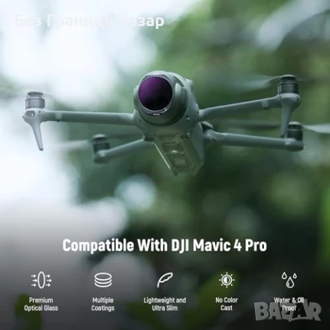Нови DJI Mavic 4 Pro ND/PL Филтри Комплект ND8-64 Поляризиращи за дрон, снимка 2 - Чанти, стативи, аксесоари - 51146024
