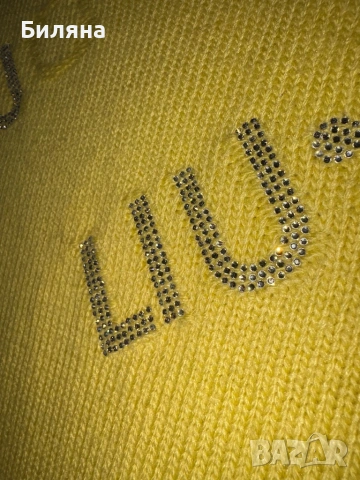 Оригинален Liu Jo дамски жълт пуловер с камъни-чисто нов с етикети ,S, снимка 5 - Блузи с дълъг ръкав и пуловери - 53451613