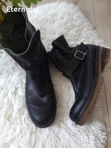 Черни боти ЕСТЕСТВЕНА кожа TOMMY HILFIGER , снимка 4 - Дамски боти - 51863256