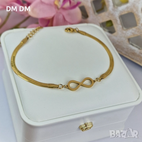 Промо! Дамска гривна- медицинска стомана с 18K позлата