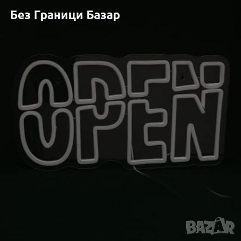 Нов USB Захранван Неон Open Знак LED Неонова Табела за Бизнес Отворено, снимка 5 - Лед осветление - 46521429