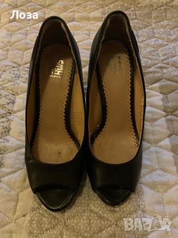 Дамски обувки естествена кожа черни, снимка 2 - Дамски обувки на ток - 52913612
