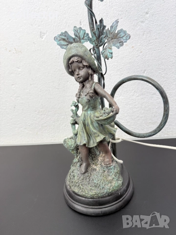 Винтидж фигурална лампа / момиче. №7768, снимка 3 - Антикварни и старинни предмети - 52838672