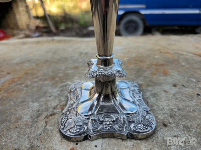 Посребрен Свещник тройка , снимка 3 - Декорация за дома - 51954858