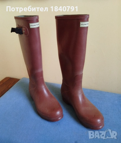 HUNTER гумени ботуши –  дамски, до коляното, № 40-41, снимка 2 - Дамски ботуши - 53946488