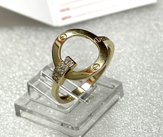 Дамски Златен Пръстен-1,8 грама, 14К (проба 585), снимка 3 - Пръстени - 51795524