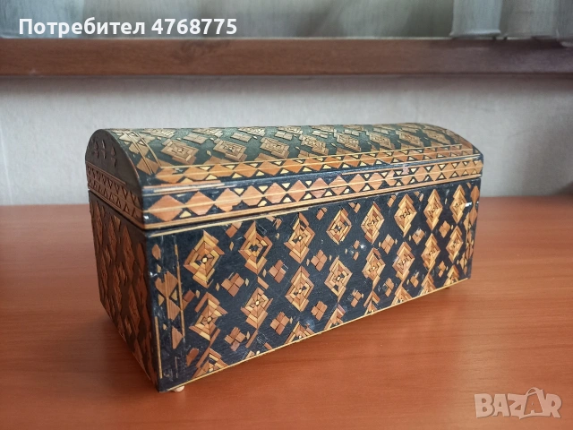 стара дървена кутия за бижута , снимка 3 - Антикварни и старинни предмети - 53901715