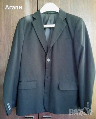 Мъжко сако черен цвят, спортно-елегантно номер XS/S, снимка 3 - Сака - 45914003