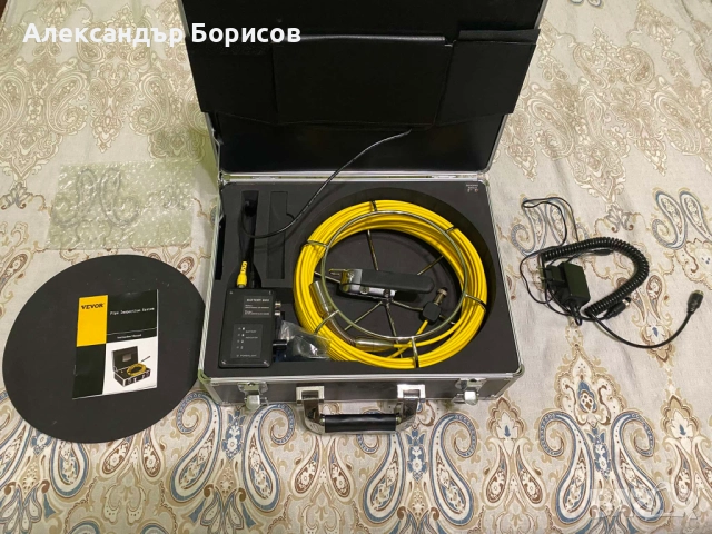 Камера VEVOR за инспекция на канализация 30м [7" LCD DVR]