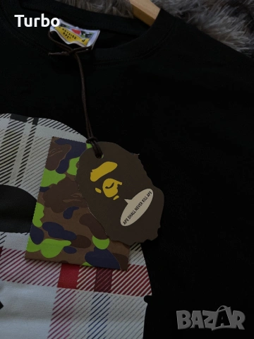 Bape checkered ape head тениска, снимка 2 - Тениски - 53850255