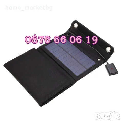 Сгъваем соларен панел 21W, с накрайници за зареждане, сгъваем соларен панел за къмпинг, снимка 4 - Къмпинг мебели - 50233898