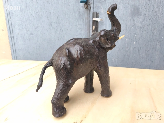 кожена статуетка/фигура на слон , снимка 8 - Антикварни и старинни предмети - 54267918