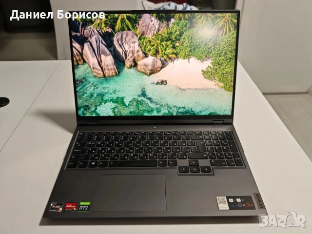 Lenovo Legion 5 Pro 16ACH6H QHD 165Hz, RTX 3060, Ryzen 7 5800H, 32GB RAM, 1TB SSD, снимка 2 - Лаптопи за игри - 53224086