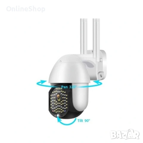 ПРОМО!!! Водоустойчива WIFI FULL HD 68 LED 320° въртяща се камера, снимка 2 - Друга електроника - 53130303