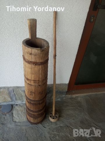 Стара дървена буталка за масло., снимка 4 - Антикварни и старинни предмети - 45681515
