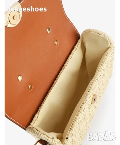 Чанти през рамо от ратан и кожа, снимка 11 - Чанти - 50625226