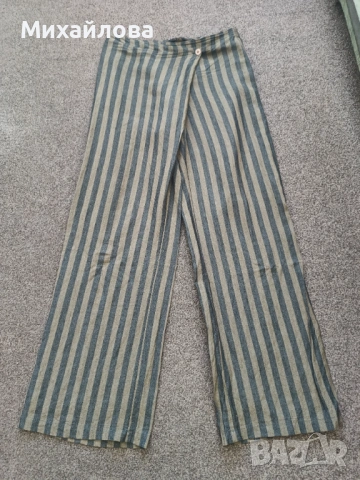 Дамски панталон от ленена смес, снимка 3 - Панталони - 54295615