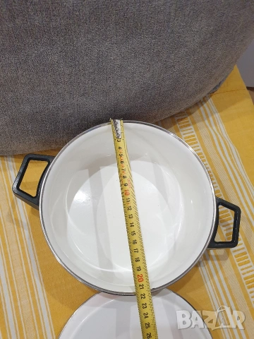 Старо производство емайлирана тенджера, снимка 6 - Съдове за готвене - 54138281