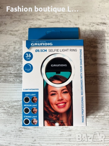 Селфи ринг лампа с щипка в черен цвят с 3 режима на яркост на светлината ❤️, снимка 4 - Селфи стикове, аксесоари - 52364592