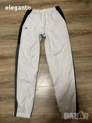Оргинално мъжко долнище Lacoste White Embroidered Logo Track Pants , S размер 